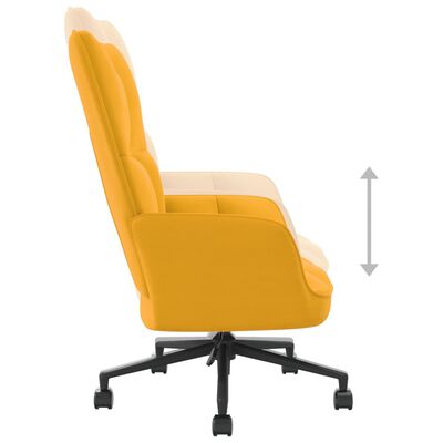 vidaXL Relaxing Chair Mustard Yellow Velvet