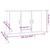 vidaXL Aquarium Stand White Engineered wood 39.8 in x 16.1 in x 22.8 in