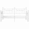 vidaXL Daybed Frame with Headboard White 39.4" x 78.7" Steel