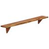 vidaXL Wall Shelf Set of 2 Natural wood Solid Acacia wood