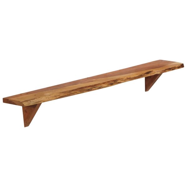 vidaXL Wall Shelf Set of 2 Natural wood Solid Acacia wood