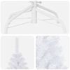 vidaXL Artificial Christmas Tree White PVC, Steel, Plastic