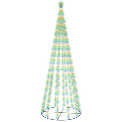 vidaXL Christmas Cone Tree Colorful 732 LEDs 5x16 ft