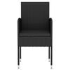 vidaXL Garden Dining Set Black PE Rattan Medium Lightweight