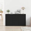 vidaXL Sideboard Black 47.24 x 14.17 x 27.17 in Engineered Wood