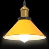 vidaXL Pendant Lamp Gloss Yellow Metal Medium Height-Adjustable