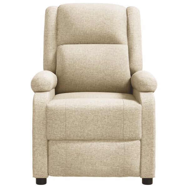 vidaXL Massage Recliner Cream Fabric