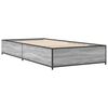 vidaXL Bed Frame Grey sonoma Engineered wood and metal Small Single