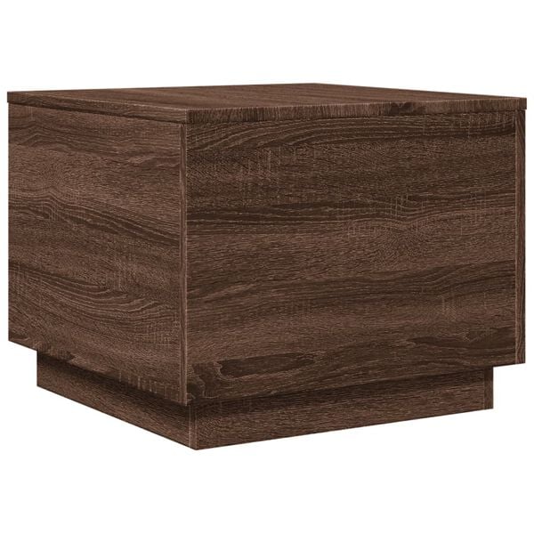 vidaXL Coffee Table Brown Oak Engineered wood 19.7x19.7x15.7 in