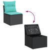 vidaXL Garden Chair Black and Blue