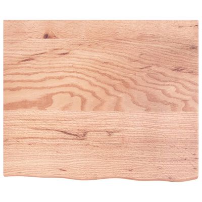 vidaXL Table Top Light Brown 23.6"x19.7"x0.8" Treated Solid Wood Oak