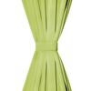 vidaXL Micro-Satin Curtains 2 pcs with Loops 55.1x68.9" Green