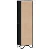 vidaXL Bookcase Black Engineered wood and metal Bookcase Rectangular