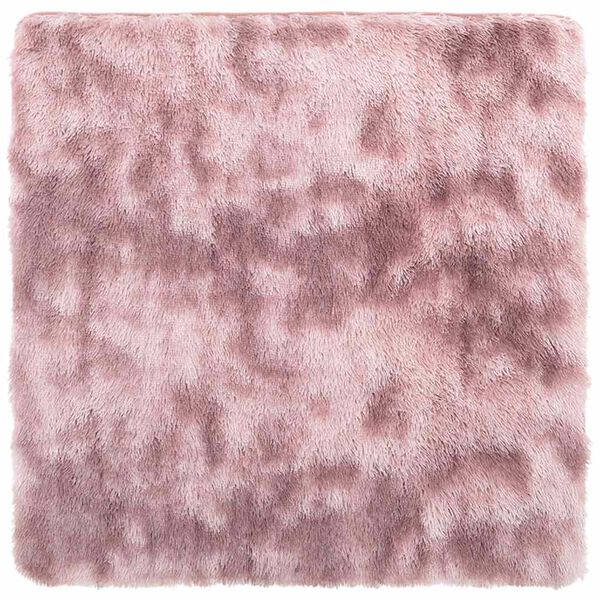 vidaXL Shaggy Rug Dusty Pink 100% Polyester 94.5 x 94.5 in Non-slip
