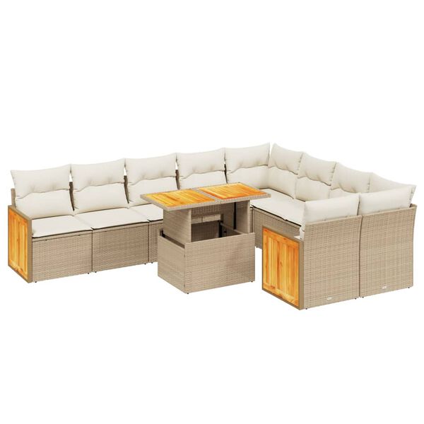 vidaXL Garden Sofa Set Beige