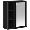 vidaXL Bathroom Wall Cabinet Black Oak Engineered wood, Steel Medium
