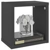 vidaXL Cube Shelf Set of 4 Gray Engineered wood 8.7 x 5.9 x 8.7 in