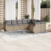 vidaXL Garden Sofa Set Beige PE rattan Large Modular Garden Sofa Set