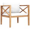 vidaXL Garden Lounge Set Cream Teak wood Large Modular
