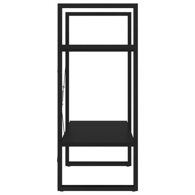 vidaXL 2-Tier Book Cabinet Black 23.6"x11.8"x27.6" Engineered Wood