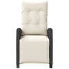 vidaXL Reclining Garden Chair Black Poly Rattan and Powder-Coated Steel