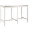 vidaXL Garden Bar Set White Solid pine wood Medium Footrest