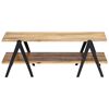 vidaXL Coffee Table Brown Solid mango wood, powder-coated steel Medium