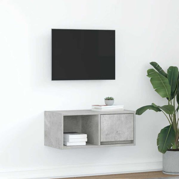 vidaXL TV Cabinet Concrete grey Engineered wood Small TV Cabinet