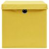 vidaXL Storage Box Set of 10 Yellow Non-woven fabric (100% polyester)