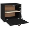 vidaXL Wall Cabinet Black Solid pine wood, engineered wood Compact