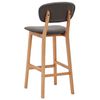 vidaXL Bar Chair Set of 2 Light Grey, Beech