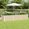 vidaXL Planter Ivory 94.49 x 31.50 x 17.72 in Steel