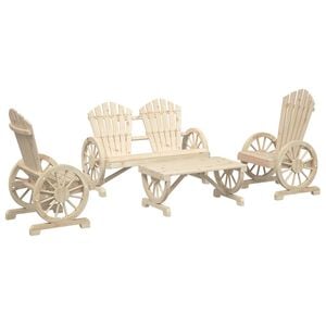 vidaXL Garden Lounge Set Natural Wood Solid fir wood Large Ergonomic