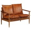vidaXL Sofa Brown Goat leather 2-Seater Durable Sofa Rectangular