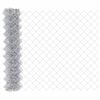 vidaXL Fence with Post Silver 3.28 x 32.81 ft Steel