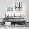 vidaXL Bed Frame Black Powder-Coated Steel Full Bed Frame Rectangular