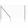 vidaXL Fence Post Grey 328.08 x 3.28 ft (1.42 in mesh) Steel and PVC
