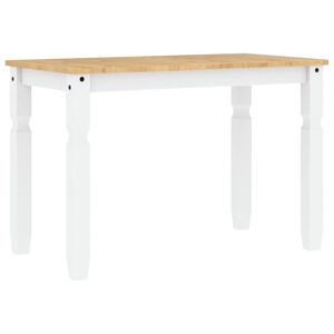 vidaXL Dining Table White Solid pine wood 44.1 x 23.6 x 29.5 in Durable