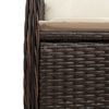 vidaXL 9 Piece Patio Bistro Set with Cushions Brown Poly Rattan