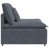 vidaXL Modular Sofa Dark Gray Velvet, Metal, Foam Standard Module Sofa