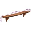 vidaXL Wall Shelf Set of 2 Varied wood grain Solid Acacia Wood Medium