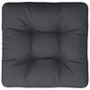 vidaXL Pallet Cushion Black 100% polyester with hollow fiber filling