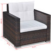 vidaXL Outdoor Furniture Set Brown, Cream White
