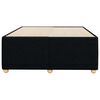 vidaXL Bed Frame Black Polyester, Plywood, Engineered wood, Solid pine wood
