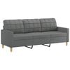 vidaXL Sofa Set Dark gray Fabric (100% polyester), metal, textilene, plywood