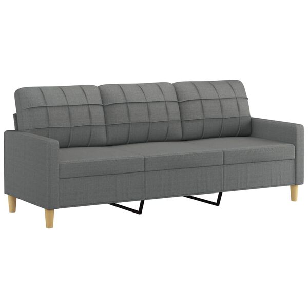 vidaXL Sofa Set Dark gray Fabric (100% polyester), metal, textilene, plywood