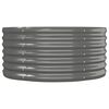 vidaXL Garden Raised Bed Grey Powder-coated steel Large Durable