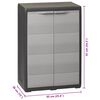 vidaXL Garden Cabinet Black and Grey Polypropylene (PP) Compact