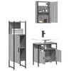 vidaXL Bathroom Furniture Set Gray Sonoma Engineered wood Compact