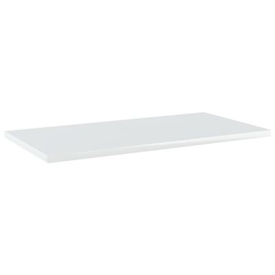 vidaXL Bookshelf Boards 4 pcs High Gloss White 23.6"x11.8"x0.6" Engineered Wood